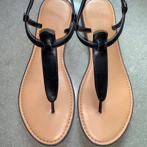 JCrew black sandals